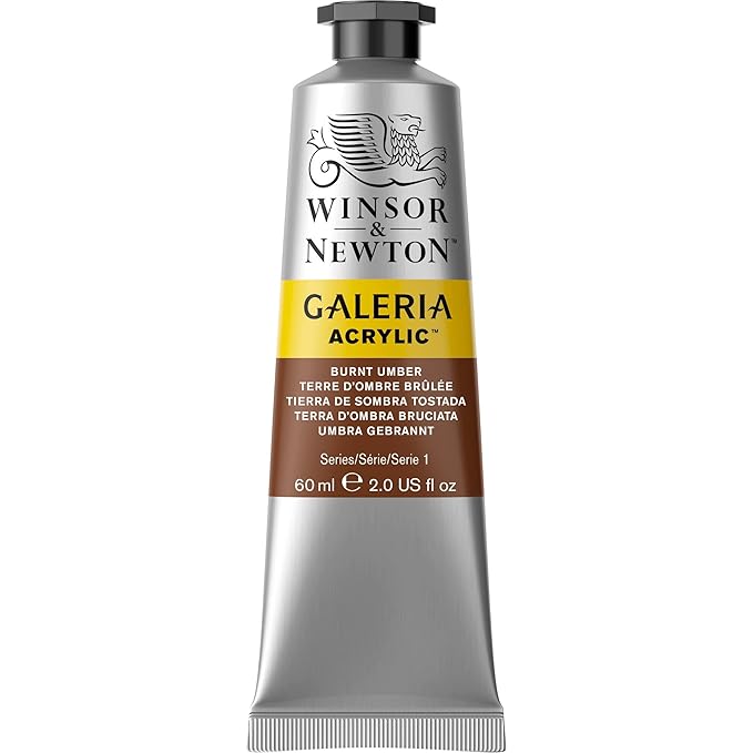 WINSOR & NEWTON GALERIA ACRYLIC COLOUR - BURNT UMBER(076)
